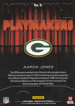 2020 Donruss Elite - Playmakers #6 Aaron Jones Back