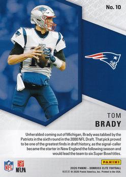 2020 Donruss Elite - Spellbound Green #10 Tom Brady Back