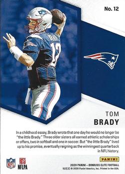 2020 Donruss Elite - Spellbound Green #12 Tom Brady Back