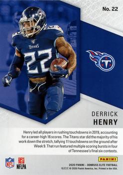 2020 Donruss Elite - Spellbound Green #22 Derrick Henry Back