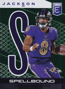 2020 Donruss Elite - Spellbound Green #30 Lamar Jackson Front