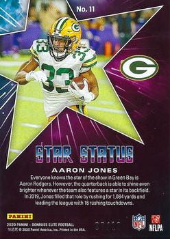 2020 Donruss Elite - Star Status Blue #11 Aaron Jones Back