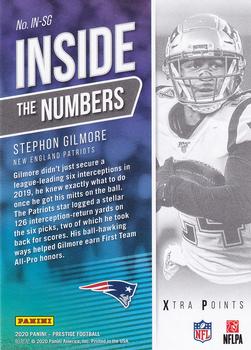 2020 Panini Prestige - Inside the Numbers Xtra Points Blue #IN-SG Stephon Gilmore Back