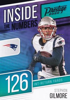2020 Panini Prestige - Inside the Numbers Xtra Points Blue #IN-SG Stephon Gilmore Front