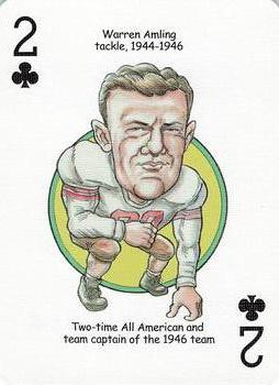 2005 Hero Decks Ohio State Buckeyes Football Heroes Playing Cards #2♣ Warren Amling Front