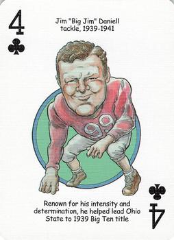 2005 Hero Decks Ohio State Buckeyes Football Heroes Playing Cards #4♣ James Daniell Front