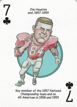2005 Hero Decks Ohio State Buckeyes Football Heroes Playing Cards #7♣ Jim Houston Front