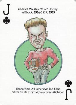2005 Hero Decks Ohio State Buckeyes Football Heroes Playing Cards #J♣ Chic Harley Front