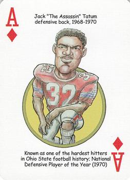 2005 Hero Decks Ohio State Buckeyes Football Heroes Playing Cards #A♦ Jack Tatum Front