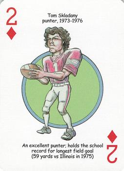 2005 Hero Decks Ohio State Buckeyes Football Heroes Playing Cards #2♦ Tom Skladany Front