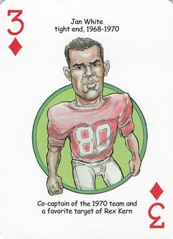 2005 Hero Decks Ohio State Buckeyes Football Heroes Playing Cards #3♦ Jan White Front