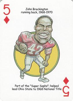 2005 Hero Decks Ohio State Buckeyes Football Heroes Playing Cards #5♦ John Brockington Front