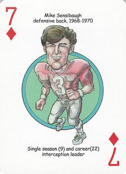 2005 Hero Decks Ohio State Buckeyes Football Heroes Playing Cards #7♦ Mike Sensibaugh Front