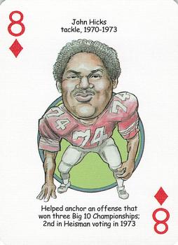 2005 Hero Decks Ohio State Buckeyes Football Heroes Playing Cards #8♦ John Hicks Front