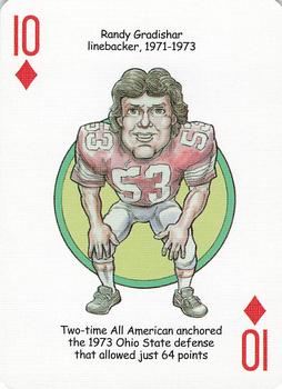 2005 Hero Decks Ohio State Buckeyes Football Heroes Playing Cards #10♦ Randy Gradishar Front