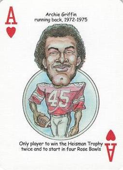 2005 Hero Decks Ohio State Buckeyes Football Heroes Playing Cards #A♥ Archie Griffin Front