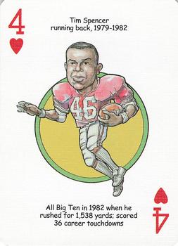 2005 Hero Decks Ohio State Buckeyes Football Heroes Playing Cards #4♥ Tim Spencer Front