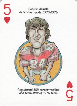 2005 Hero Decks Ohio State Buckeyes Football Heroes Playing Cards #5♥ Bob Brudzinski Front