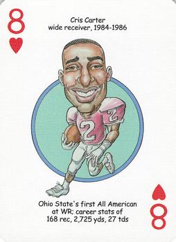 2005 Hero Decks Ohio State Buckeyes Football Heroes Playing Cards #8♥ Cris Carter Front