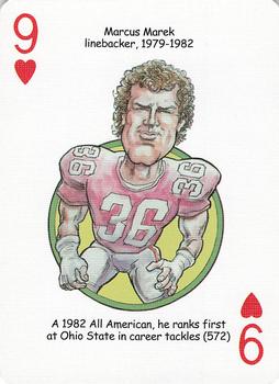 2005 Hero Decks Ohio State Buckeyes Football Heroes Playing Cards #9♥ Marcus Marek Front