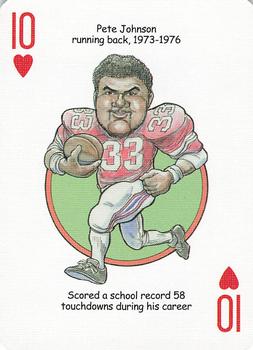 2005 Hero Decks Ohio State Buckeyes Football Heroes Playing Cards #10♥ Pete Johnson Front