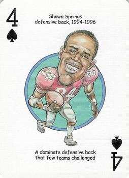 2005 Hero Decks Ohio State Buckeyes Football Heroes Playing Cards #4♠ Shawn Springs Front