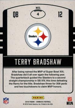 2016 Donruss - Legends of the Fall Red Foil #4 Terry Bradshaw Back