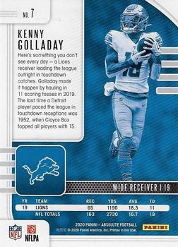 2020 Panini Absolute #7 Kenny Golladay Back