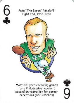 2015 Hero Decks Philadelphia Eagles Football Heroes Playing Cards #6♣ Pete Retzlaff Front