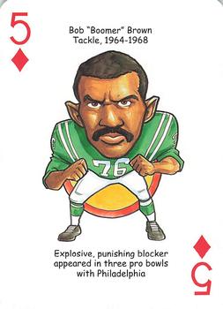 2015 Hero Decks Philadelphia Eagles Football Heroes Playing Cards #5♦ Bob Brown Front