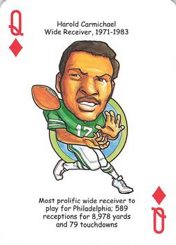 2015 Hero Decks Philadelphia Eagles Football Heroes Playing Cards #Q♦ Harold Carmichael Front