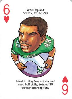 2015 Hero Decks Philadelphia Eagles Football Heroes Playing Cards #6♥ Wes Hopkins Front
