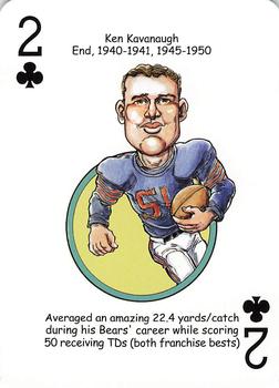 2008 Hero Decks Chicago Bears Football Heroes Playing Cards #2♣ Ken Kavanaugh Front