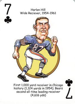 2008 Hero Decks Chicago Bears Football Heroes Playing Cards #7♣ Harlon Hill Front