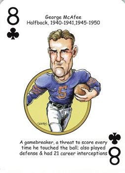 2008 Hero Decks Chicago Bears Football Heroes Playing Cards #8♣ George McAfee Front