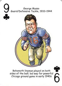 2008 Hero Decks Chicago Bears Football Heroes Playing Cards #9♣ George Musso Front