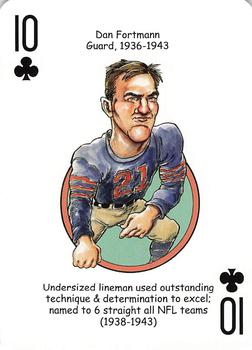 2008 Hero Decks Chicago Bears Football Heroes Playing Cards #10♣ Dan Fortmann Front