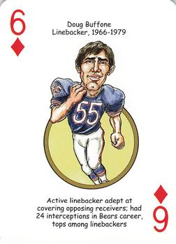 2008 Hero Decks Chicago Bears Football Heroes Playing Cards #6♦ Doug Buffone Front