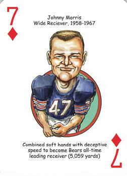 2008 Hero Decks Chicago Bears Football Heroes Playing Cards #7♦ Johnny Morris Front