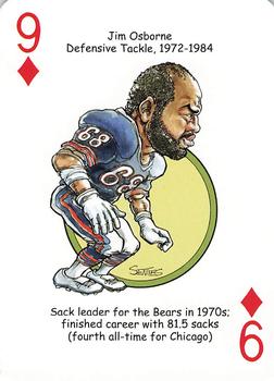 2008 Hero Decks Chicago Bears Football Heroes Playing Cards #9♦ Jim Osborne Front