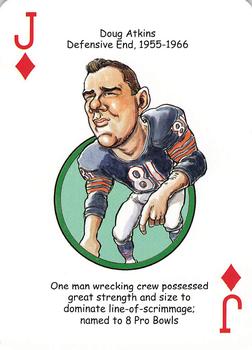2008 Hero Decks Chicago Bears Football Heroes Playing Cards #J♦ Doug Atkins Front