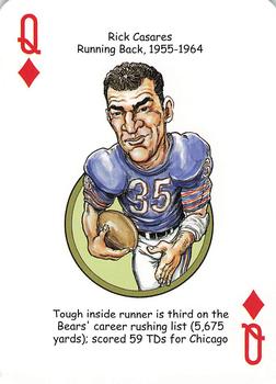 2008 Hero Decks Chicago Bears Football Heroes Playing Cards #Q♦ Rick Casares Front