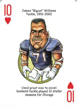 2008 Hero Decks Chicago Bears Football Heroes Playing Cards #10♥ James 