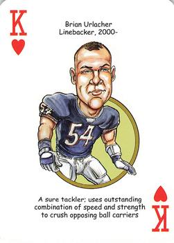 2008 Hero Decks Chicago Bears Football Heroes Playing Cards #K♥ Brian Urlacher Front