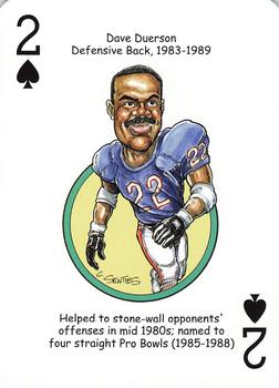 2008 Hero Decks Chicago Bears Football Heroes Playing Cards #2♠ Dave Duerson Front