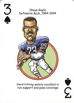 2008 Hero Decks Chicago Bears Football Heroes Playing Cards #3♠ Shaun Gayle Front