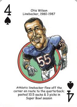 2008 Hero Decks Chicago Bears Football Heroes Playing Cards #4♠ Otis Wilson Front