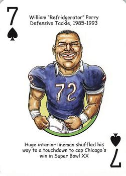 2008 Hero Decks Chicago Bears Football Heroes Playing Cards #7♠ William Perry Front