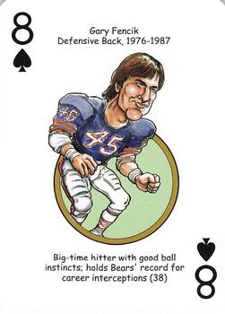 2008 Hero Decks Chicago Bears Football Heroes Playing Cards #8♠ Gary Fencik Front