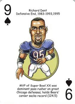 2008 Hero Decks Chicago Bears Football Heroes Playing Cards #9♠ Richard Dent Front